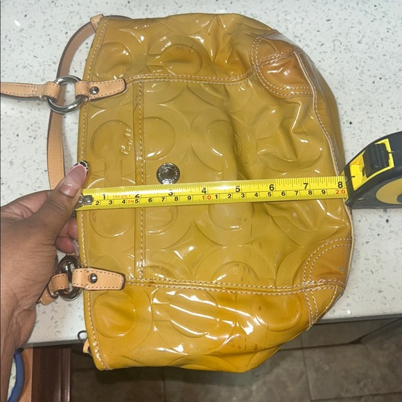 Coach Glossy Mustard Shoulder Bag - Picture 6 of 7